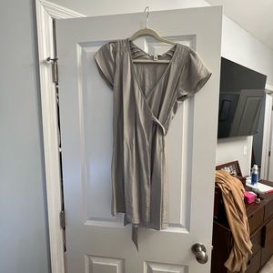 Fun silver tie dress